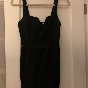 Super down black body con dress